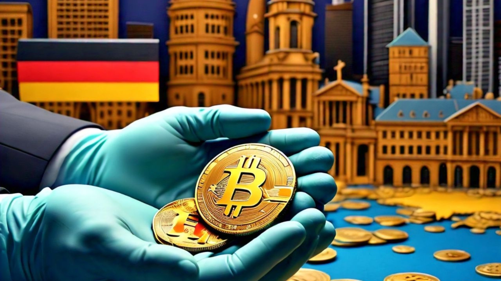 give me a full HD ,unique and atractive of Germany Embracing Crypto with Caution