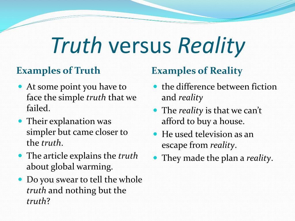 Narratives versus reality