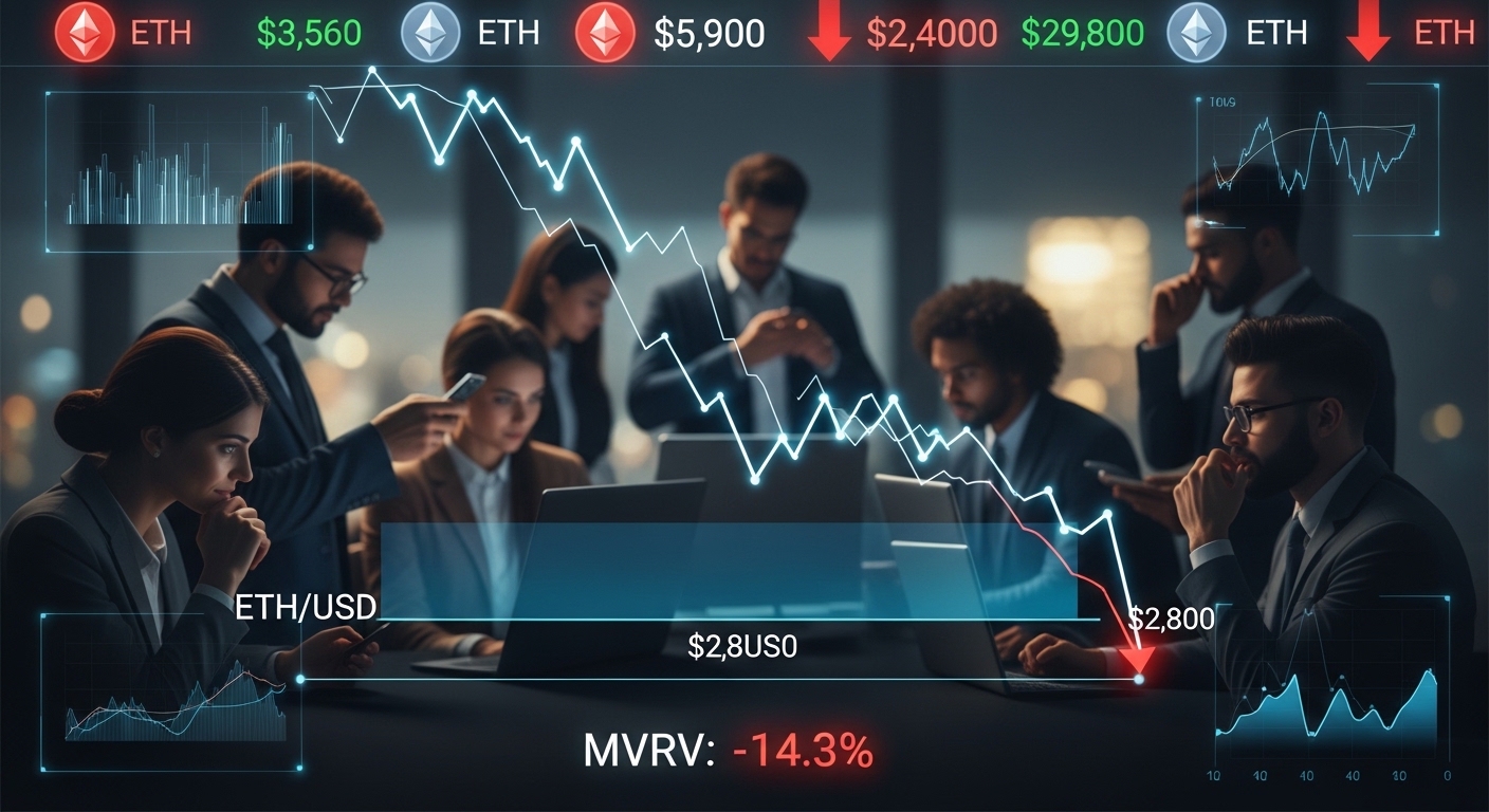 Ethereum Price Dips Below $2,800 as Accumulation Trends Intensify