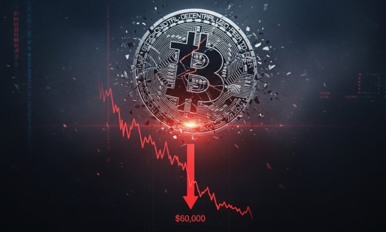 Bitcoin Crash Near $60K Sparks “Hidden Fund Blowup” Rumors